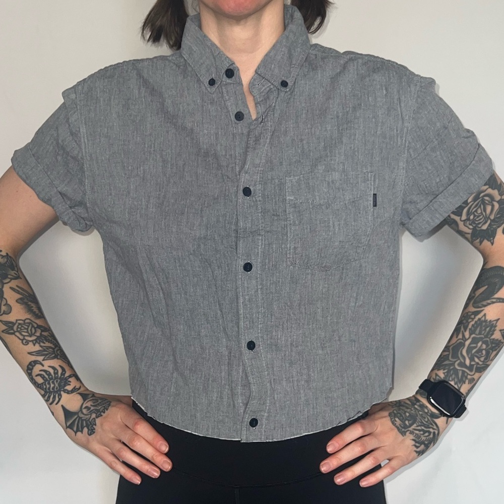 Cropped Button Up Shirt